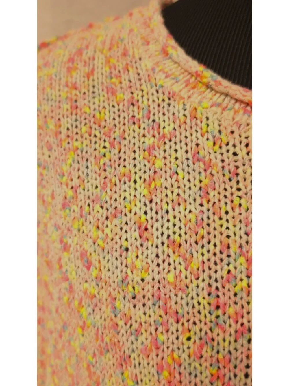 Torrid Womens 2 Pink Marled Flamingo Pullover Tunic Long Colorful Sweater